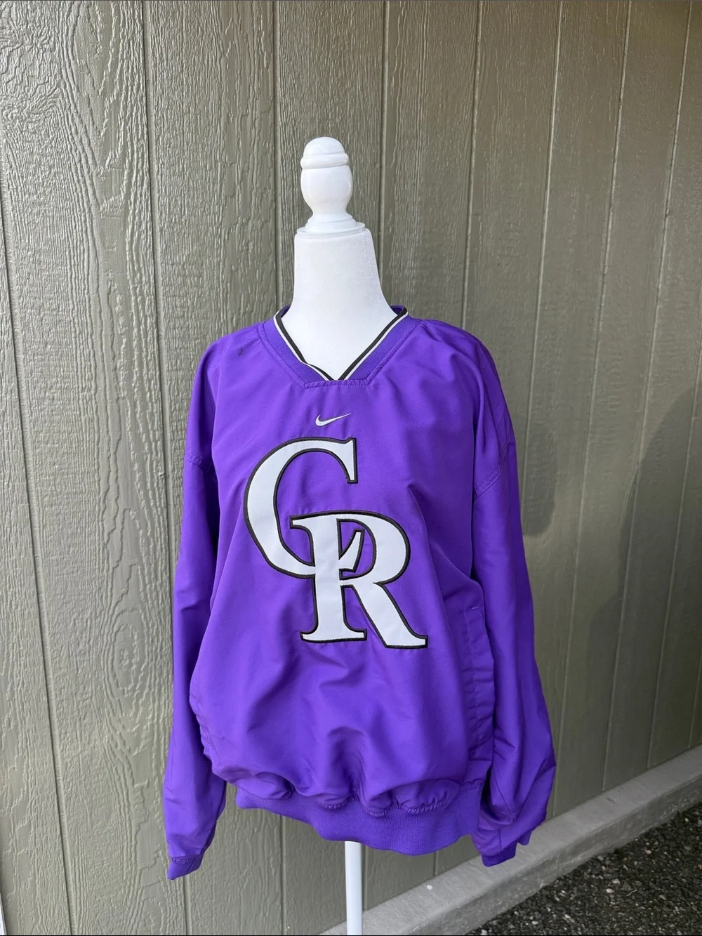 Nike Jersey Lined Purple Colorado aRockies Pullover Jacket
